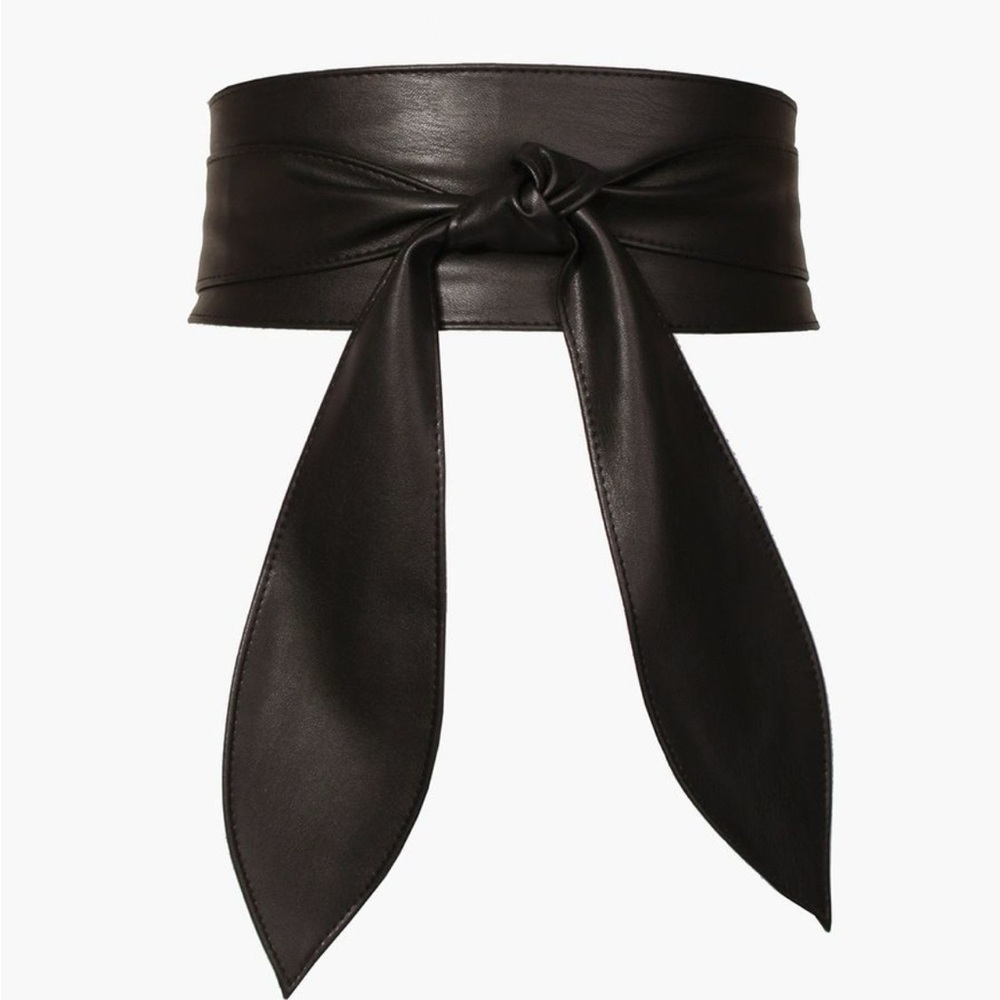 Faux Leather Wrap Belt